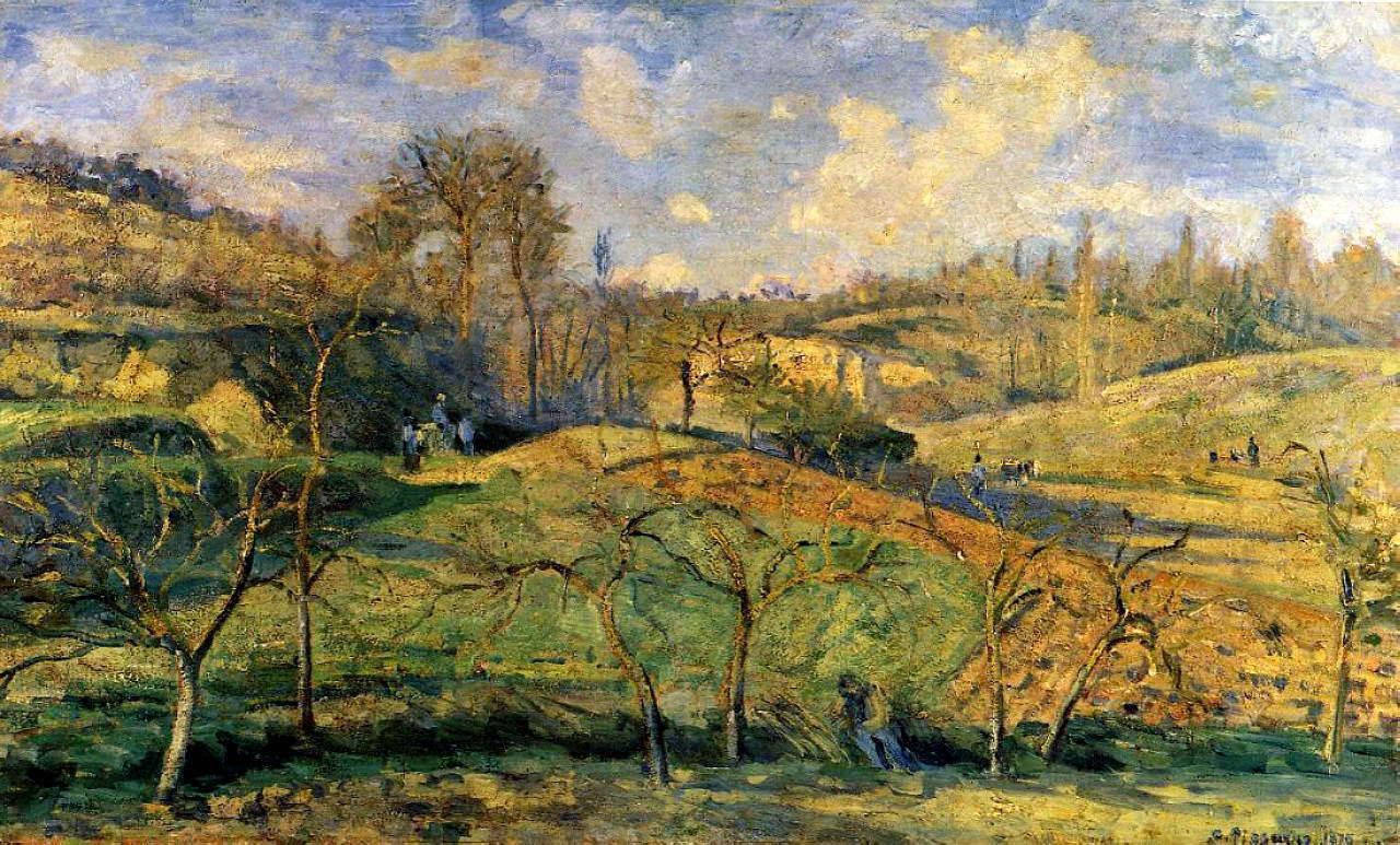March Sun, Pontoise - Camille Pissarro Paintings